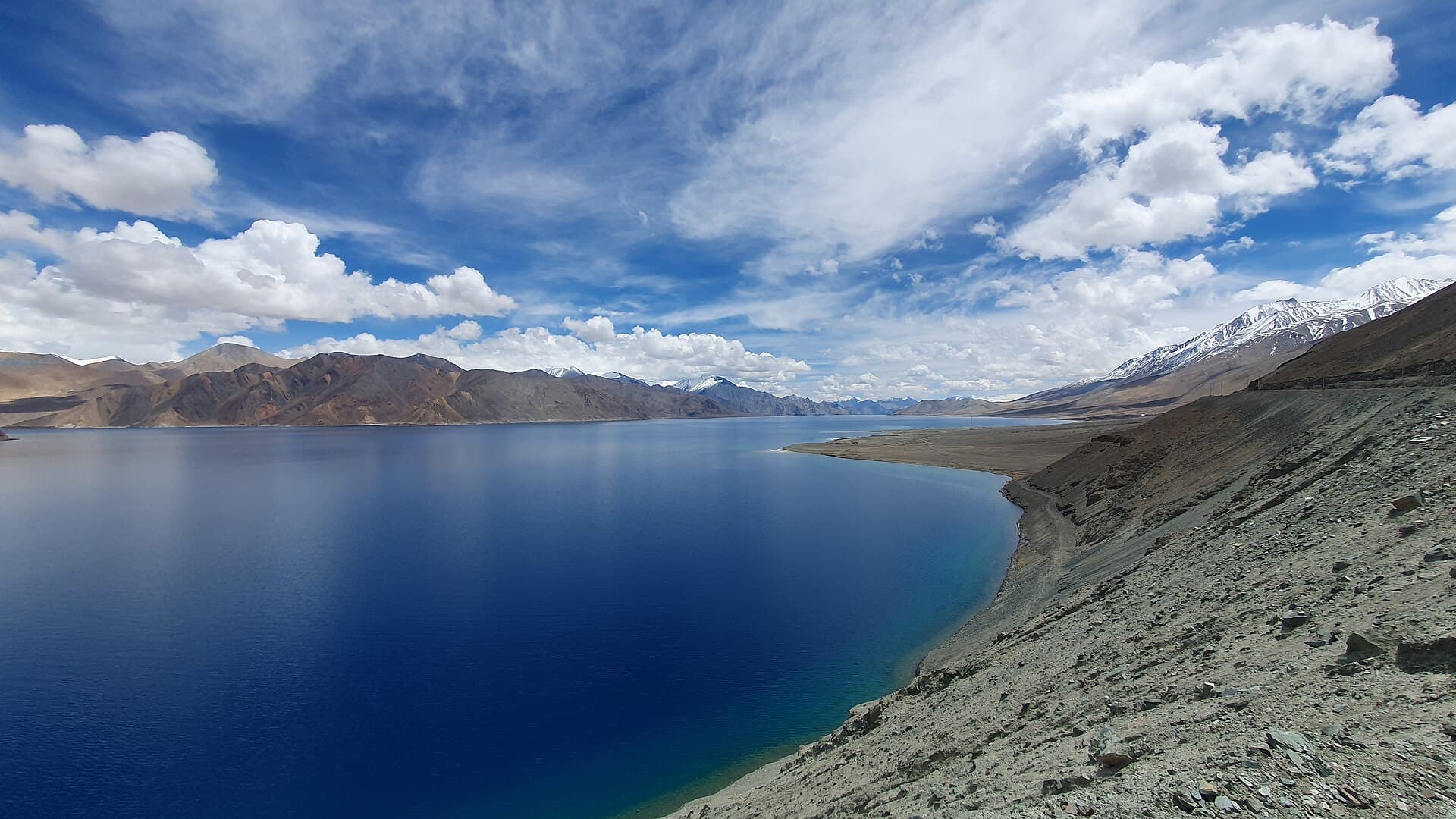 Pangong Tso in eastern Ladakh(Changthang)